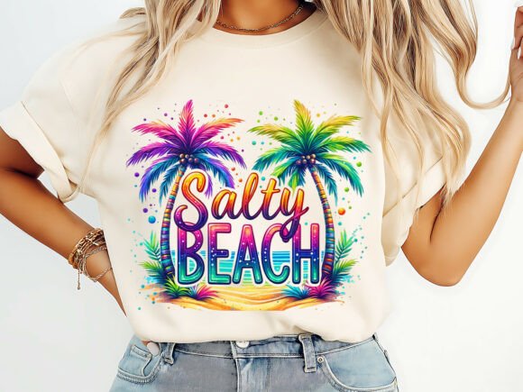 Download Salty Beach T-Shirt Design - Premium Bundle