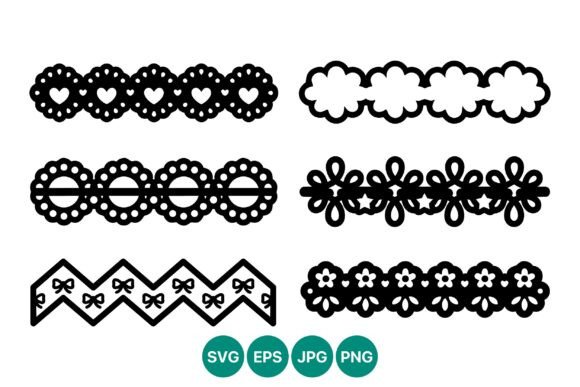 Download Lace Borders Patterns Black and White - Lace borders Collection