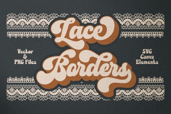 Download Digital Lace Borders + Canva Elements - Lace borders Collection