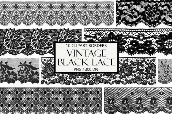 Download Vintage Black Lace Borders - Lace borders Collection